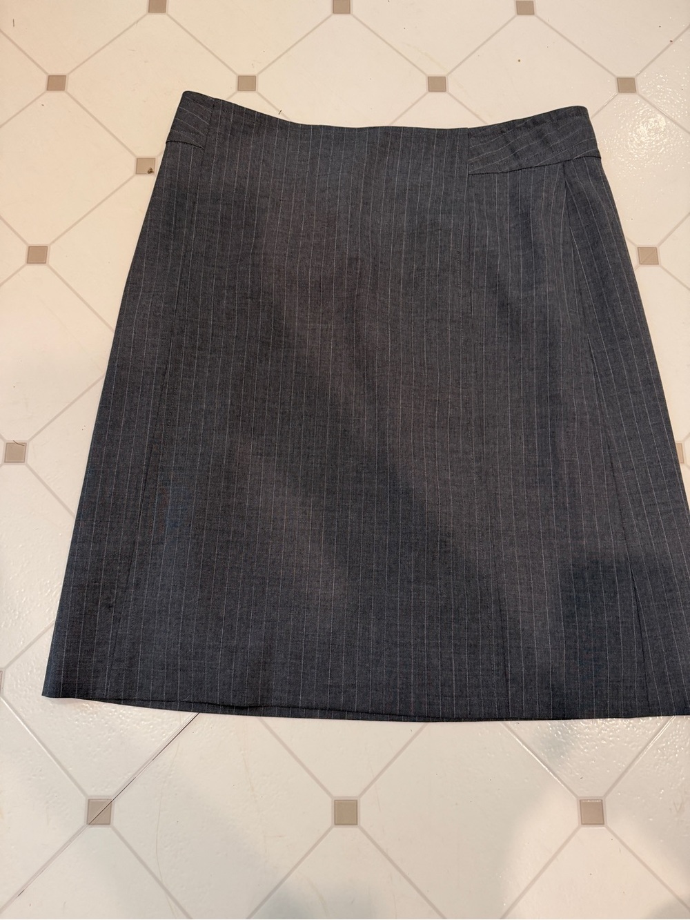 Banana Republic Dark Gray Pinstripe Pencil Skirt